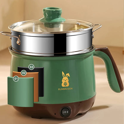 Multi Cookers Electric Rice Cooker Non-stick Pan Heating Pan Electric Cooking Pot Machine Double Layer Steamed Eggs Pan Soup Pot