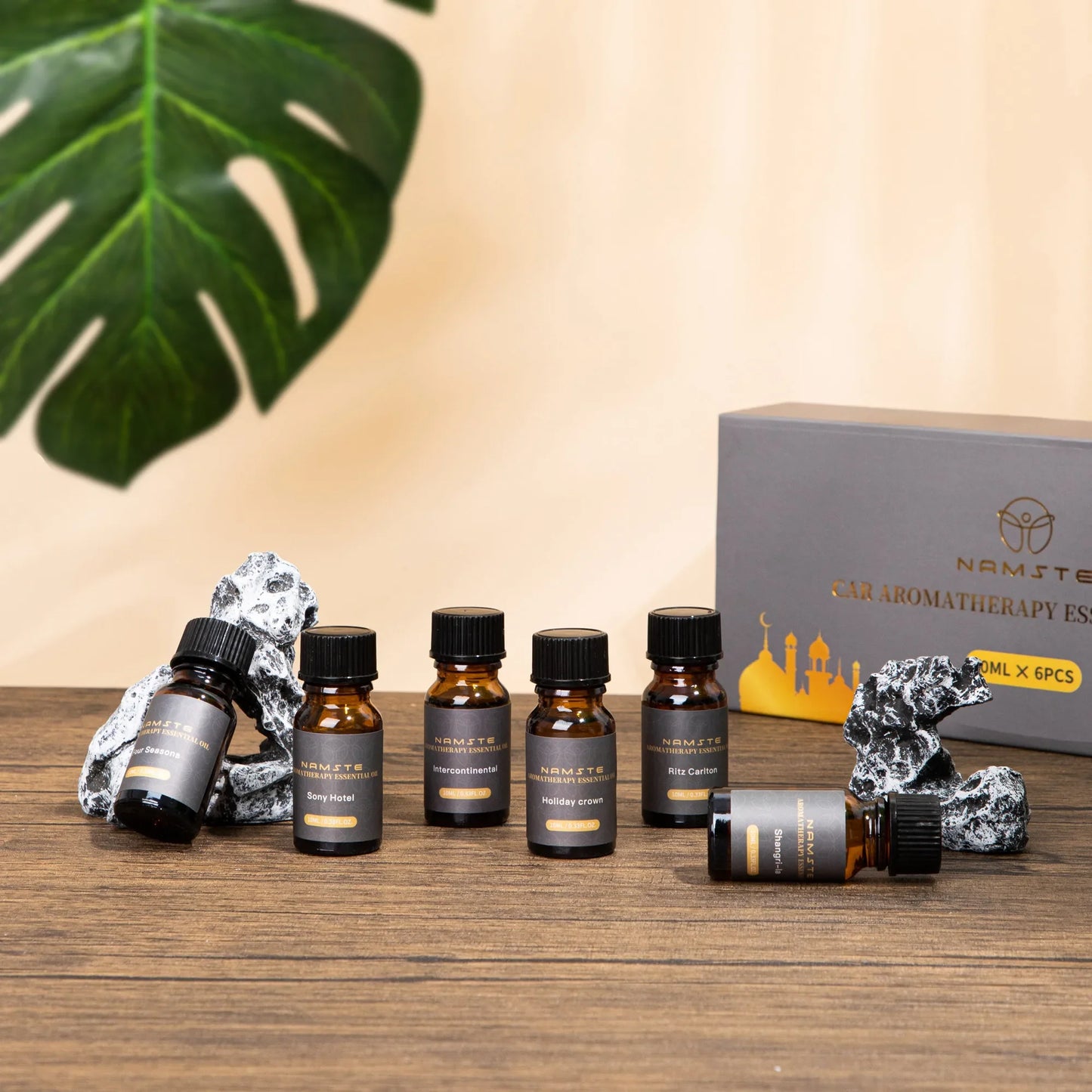 NAMSTE Car Air Freshener Luxury 6-Pack Premium Hotel Collection Fragrance Oils For Car Aromatherapy Machine Humidifier 10ML