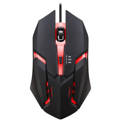 USB LED Colorful Luminous Button Gaming Mouse Wired Mouse For PC Gamer Computer Desktop Laptop Mice DPI1200 RGB Ergonomic Mouse