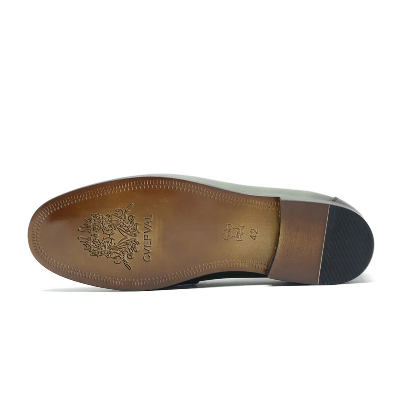 Luxury Men Formal Loafers Genuine Leather Comfortable Business Dress Shoes Slip On Mens Office Driving Shoes