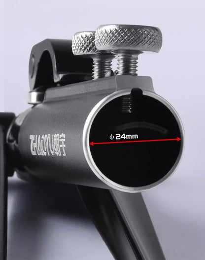 Shawto 2.1M Stainless Steel Thickened Telescopic Fishing Rod Holder 7 Section Bracket Rack Pole Stand Fishing Tools