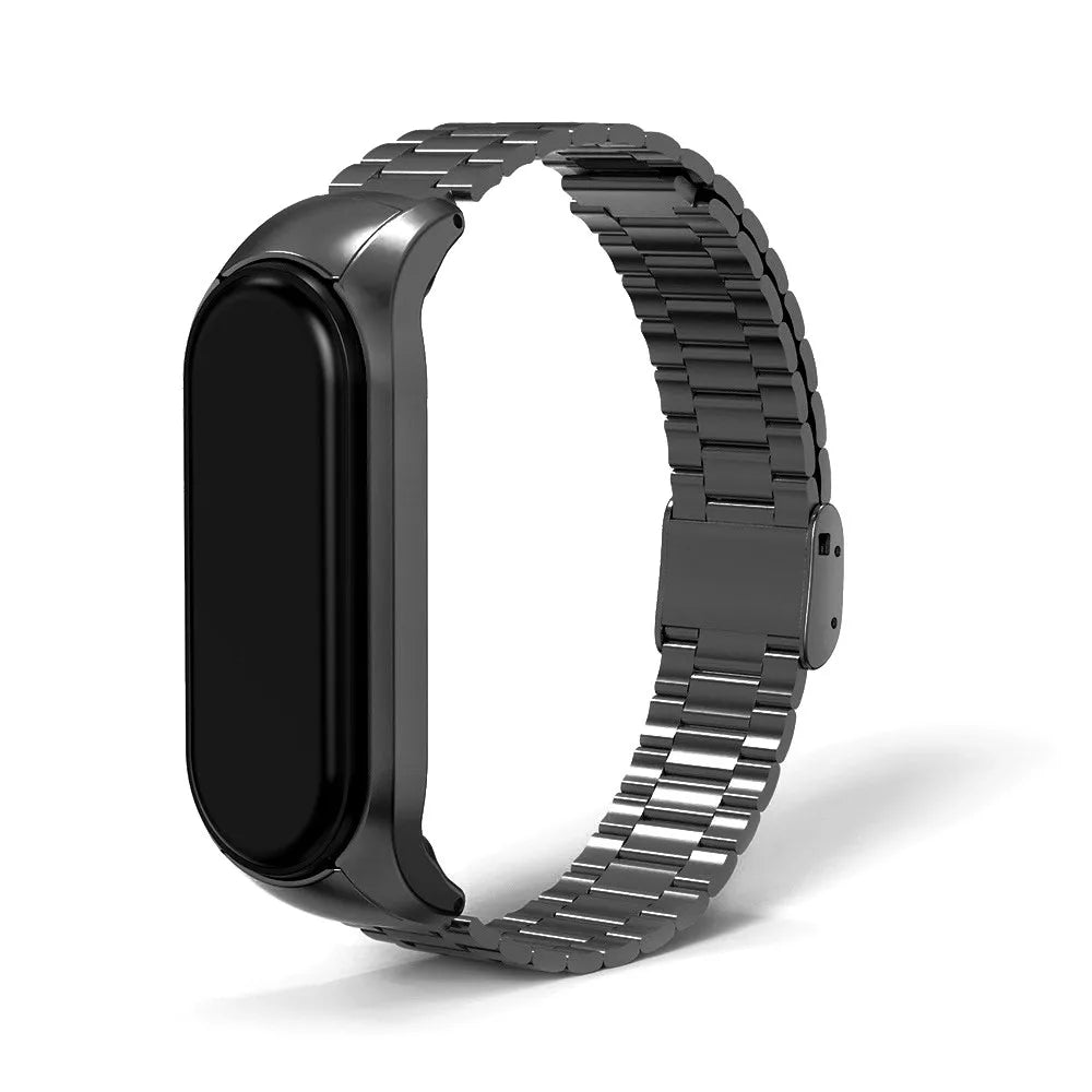 Metal Strap For Mi Band 6 5 4 3 Luxury Stainless Steel Bracelet Watchband For Xiaomi Miband Pink Gold Sliver Wristband With Tool
