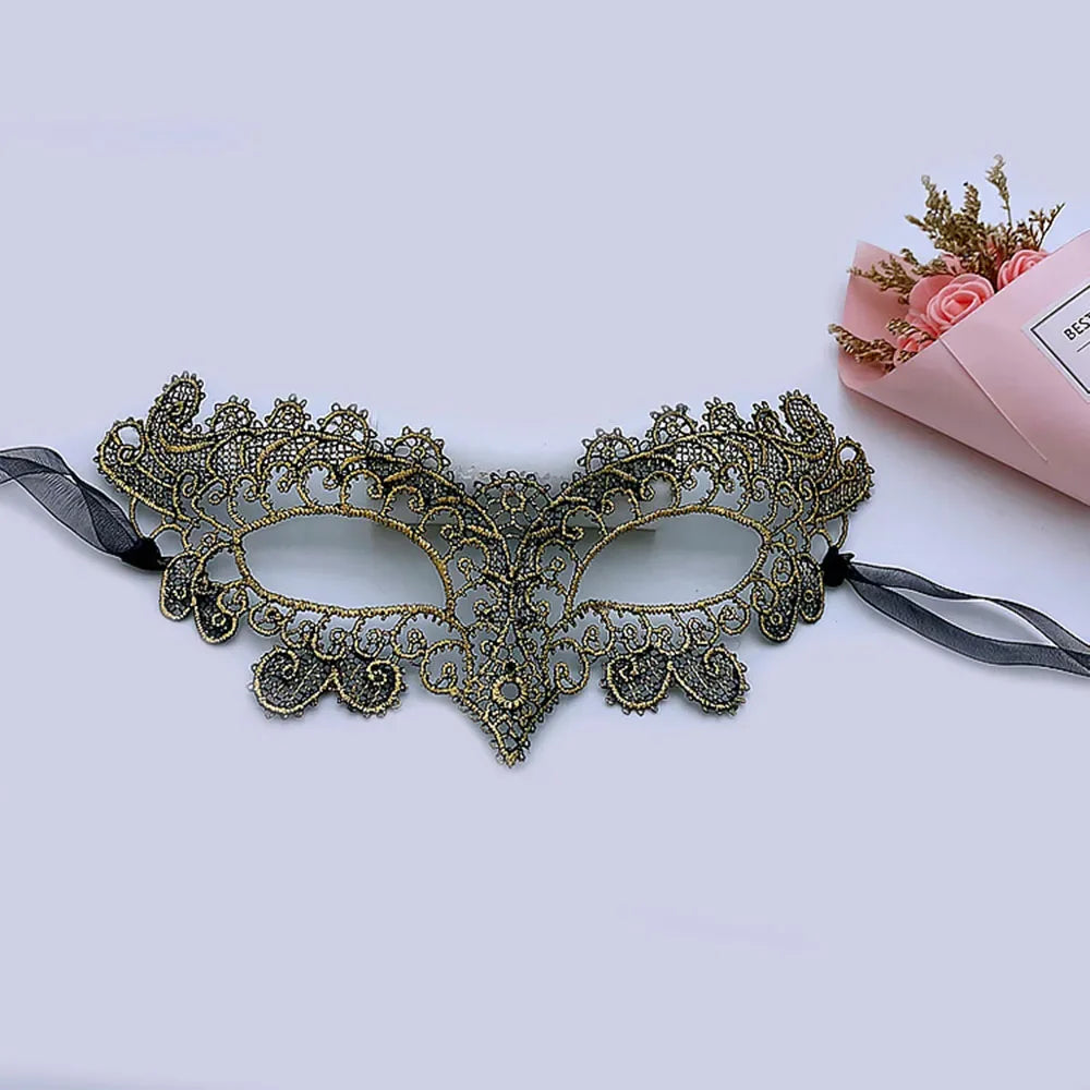 Halloween Mask Sexy Lace Velvet Material Mask Party Prom Costume Masquerade Mask Unisex Halloween Gifts Black Eye Mask Cosplay