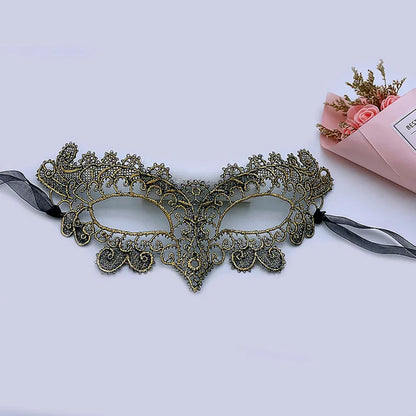 Halloween Mask Sexy Lace Velvet Material Mask Party Prom Costume Masquerade Mask Unisex Halloween Gifts Black Eye Mask Cosplay