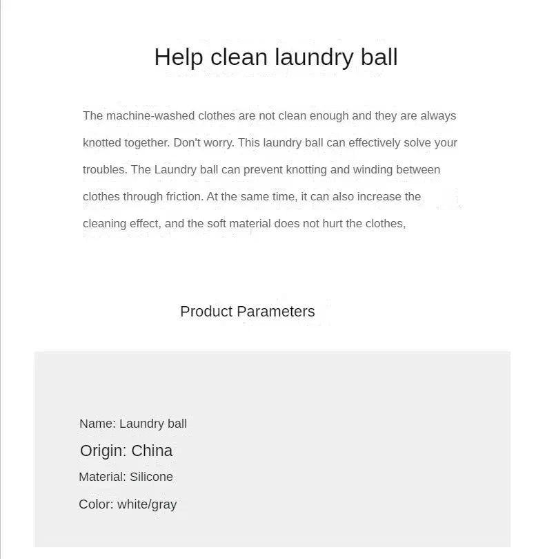 Laundry Ball Reusable Silicone Clothes Hair Cleaning Tools Pet Hair Remover Washing Machine Cat Hair Catcher Laundry Ball