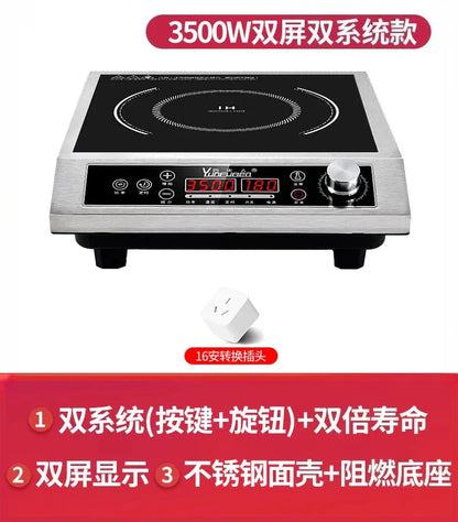Commercial induction cooker household concave high-power 5000 cooking electric wok stainless steel electromagnetic stove