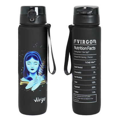 12 zodiac Aquarius 1L outdoor activity leak-proof plastic cup portable water bottle birthday gift holiday gift