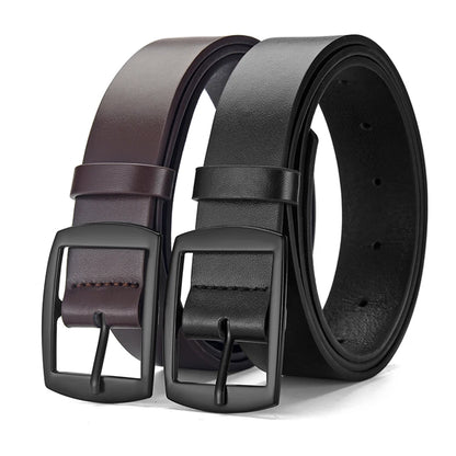 New Luxury Belt for Men PU Leather Belt Metal Pin Buckle High Quality Famous Brand Designer Waist Strap Belt for Jeans Plus Size