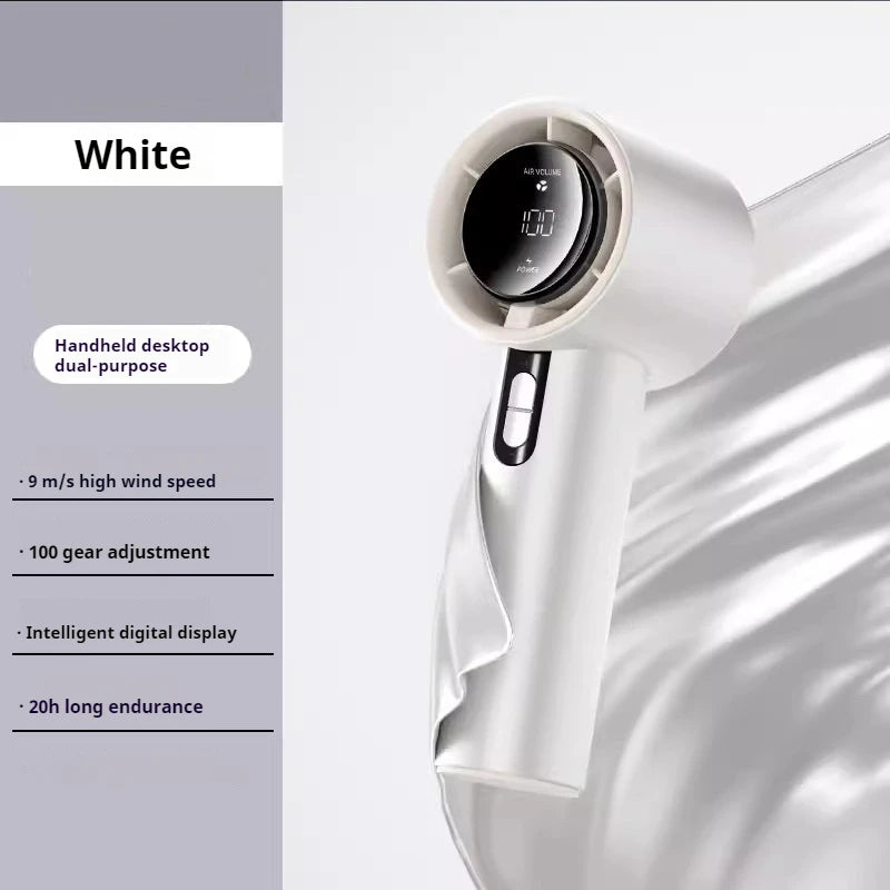 2025 Handheld Fan 5200mAh with LED Display Semiconductor Refrigeration 100 Speeds USB Rechargeable For Sport