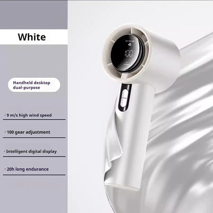 2025 Handheld Fan 5200mAh with LED Display Semiconductor Refrigeration 100 Speeds USB Rechargeable For Sport