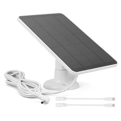 6W 5V Solar Panel Charger Shingled Solar Panel 24% Efficiency Micro USB & USB-C Port Solar Cell Panel for Phone iPad Outdoor Use