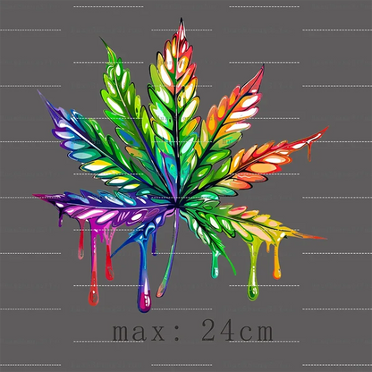 Color Fluid Painting Ironing Sticker Clothes DTF Fashion T-shirt Hoodie DIY Jacket Patch Hot Paste Paper