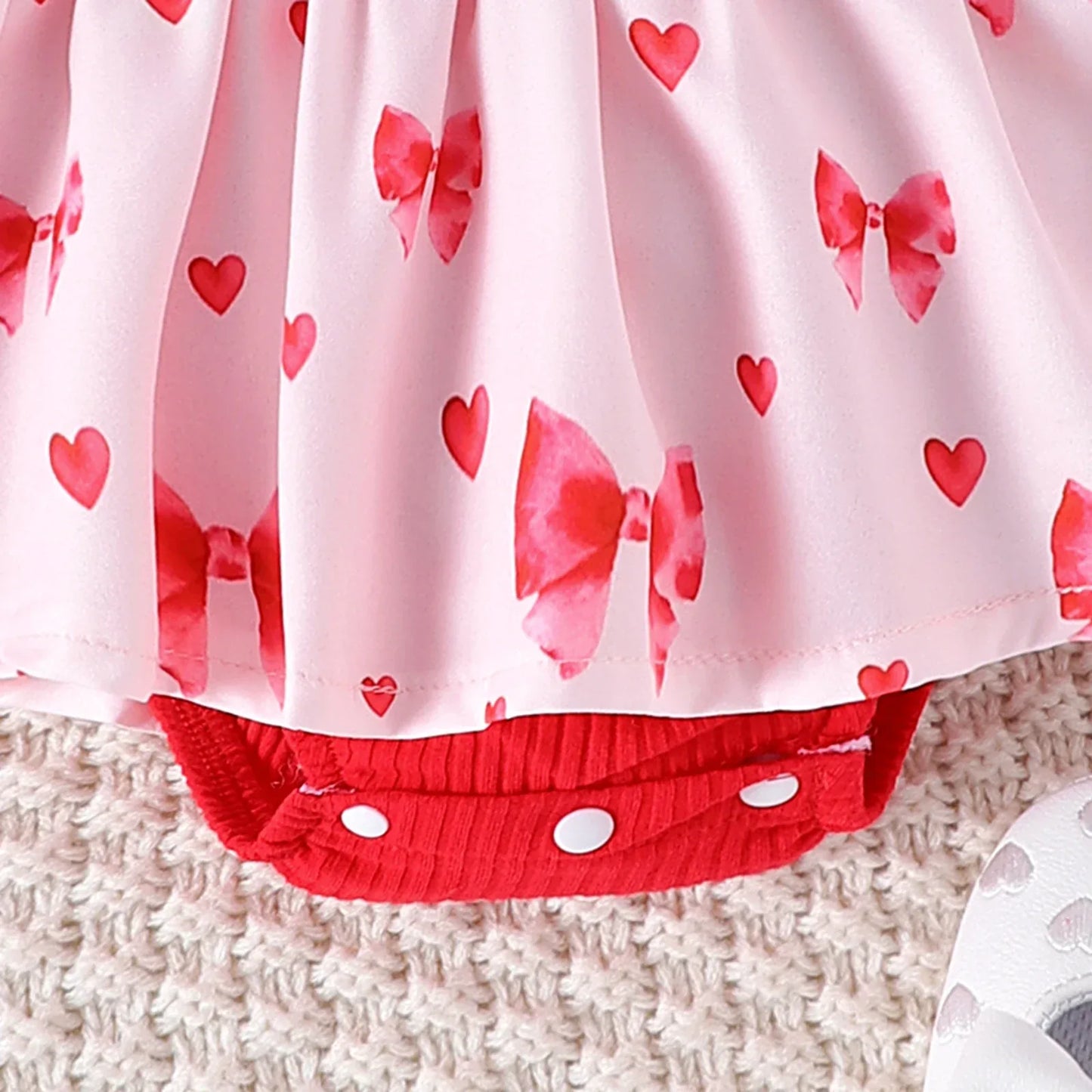 2PCS  Spring And Autumn New Style For Girls 0-1 Years Old Sweet And Comfortable Pit Strip Long-Sleeved False Straps Hat Dress