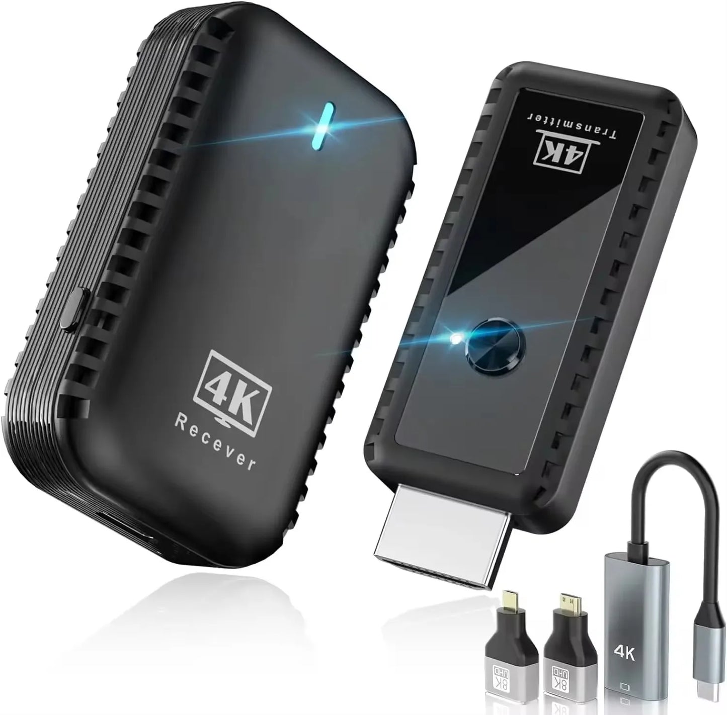 Wireless HDMI 1TX and 1RX HDMI Extender Kit 30M 1080P/4K Plug&Play for Streaming Video/Camera/Phone To Monitor/Projector/HDTV