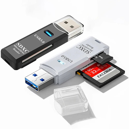 2 In 1 High Speed USB 3.0 2.0 Micro SD TF Card Reader Adapter Data Transmission up to 5Gbps Compatibility Multiple for PC Laptop by PDG ibma