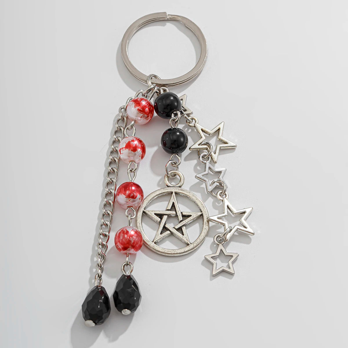 Porte-clés pendentif croix gothique Salircon, cœur et crâne, style tendance, avec nœud papillon noir, bijou Halloween Y2K