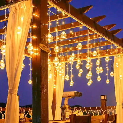 1 PC Wishing Ball Curtain String Light Battery Box Garden Lamp Starry Sky LED Camping Lights New Year Christmas Room Decoration