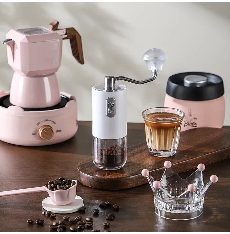 Bincoo Dual Valve Moka Pot 110v-220v Electric Heater Base Espresso Maker Brewed Coffee Mocha Pot Italian Camping Barista Tool