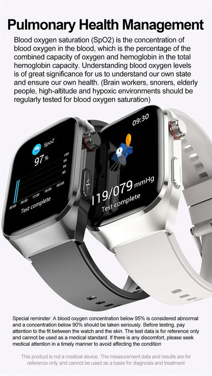 2026 New Professional-Grade Smart Watch Men ECG+PPG Uric Acid Body Fat Health Analysis IP68 Waterproof AMOLED Smartwatch Women