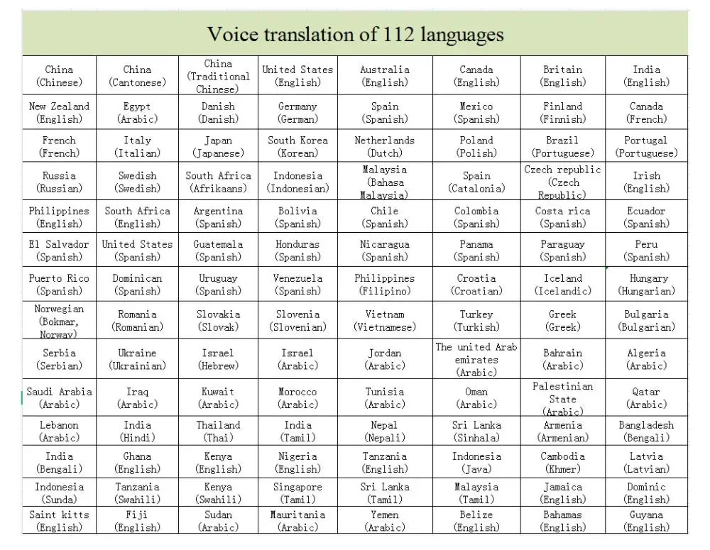 German Spanish French Italian Korean Portuguese Russian Scanning Voice Translation Pen Offline Online Language Learn Translator