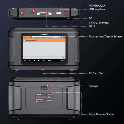 ANCEL DM500 Car Cluster Correction Oil Reset Code Reader OBD2 Scanner Read Write EEPROM Instrument Adjustment Diagnostic Tools