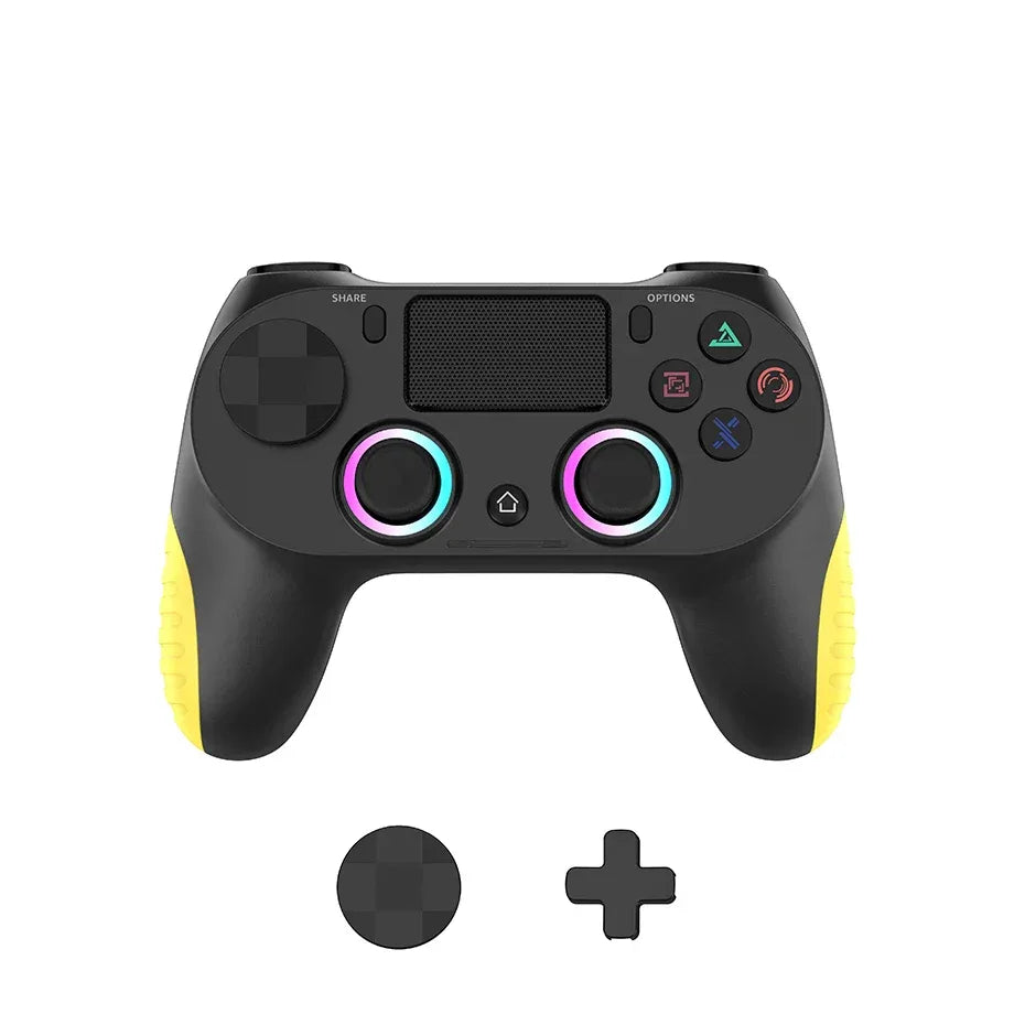 P4 Wireless Bluetooth Gaming Controller RGB Lights Vibration Six-Axis Motion Sensing for PC/360 - Hot-Selling Gaming Joystick