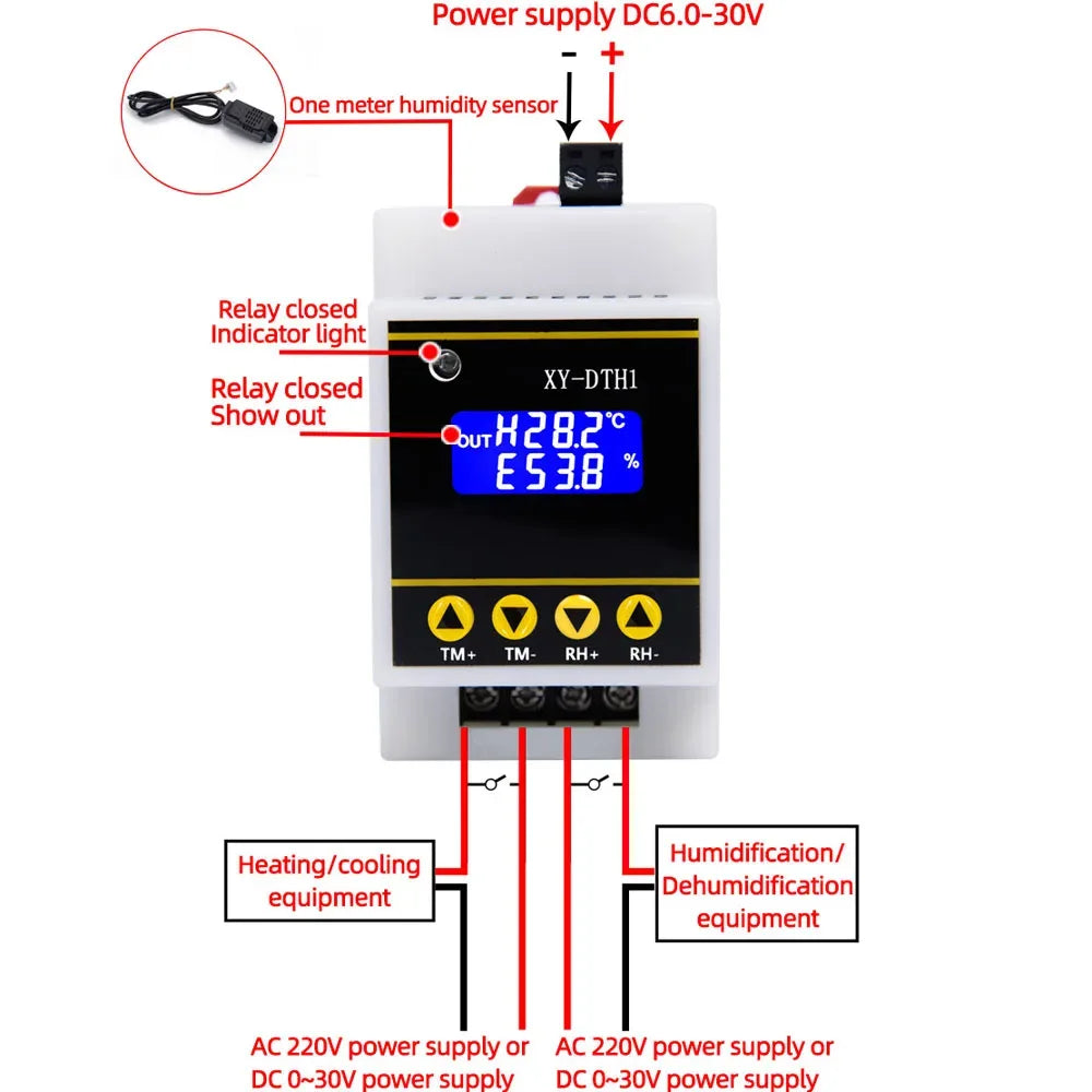 Temperature and Humidity Control Module Digital Dual Output Automatic High Precision Constant Temperature Humidity Control Board