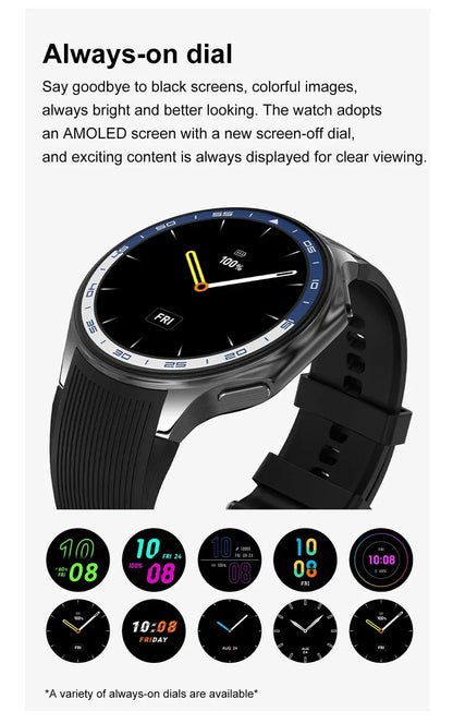 DT Watch X 4G Memory For OPPO Smart Watch Music Video Bluetooth Call IP68 Waterproof AMOLED Smartwatch For TWS Earphones 2026New
