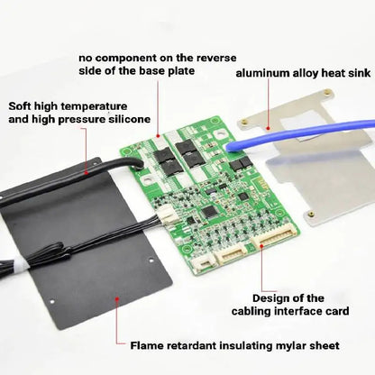 JBD Smart BMS LiFePo4 12S 36V 16S 48V 20A 40A 50A 60A 80A Li-Ion BMS 10S 13S 14S 16S 17S Balance Protection Board Built-in BT