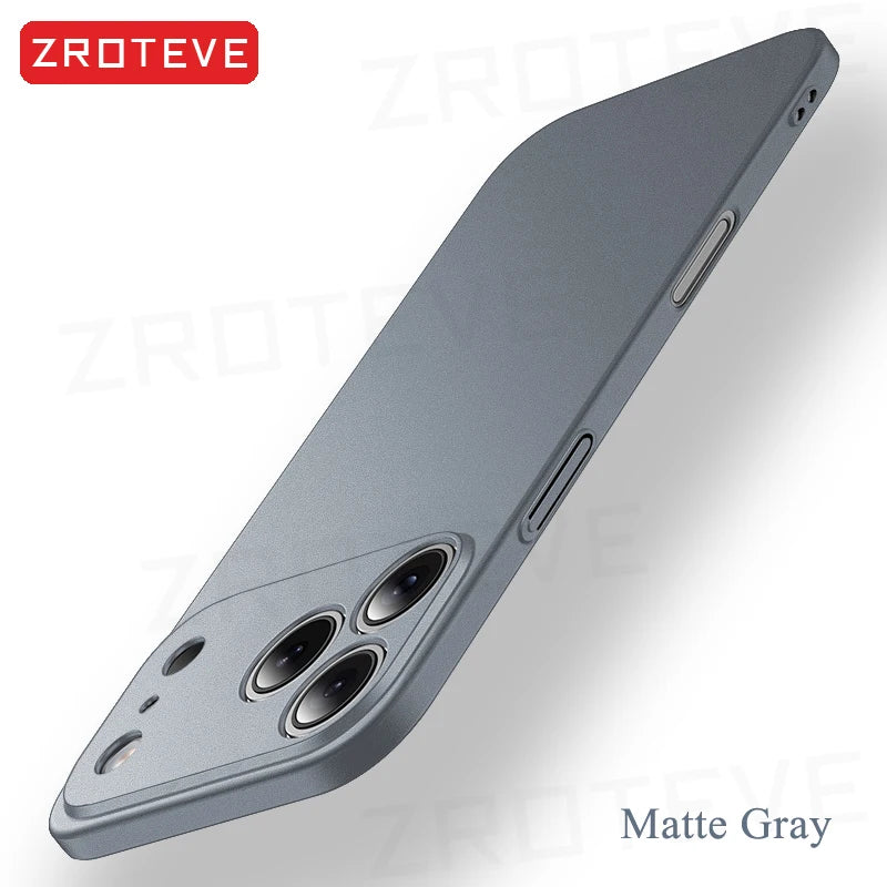 For iPhone 17 Air 17e 16 16e 15 14 13 12 Pro Max ZROTEVE Slim Matte Hard PC Cover For iPhone17 iPhone16 Plus Phone Case