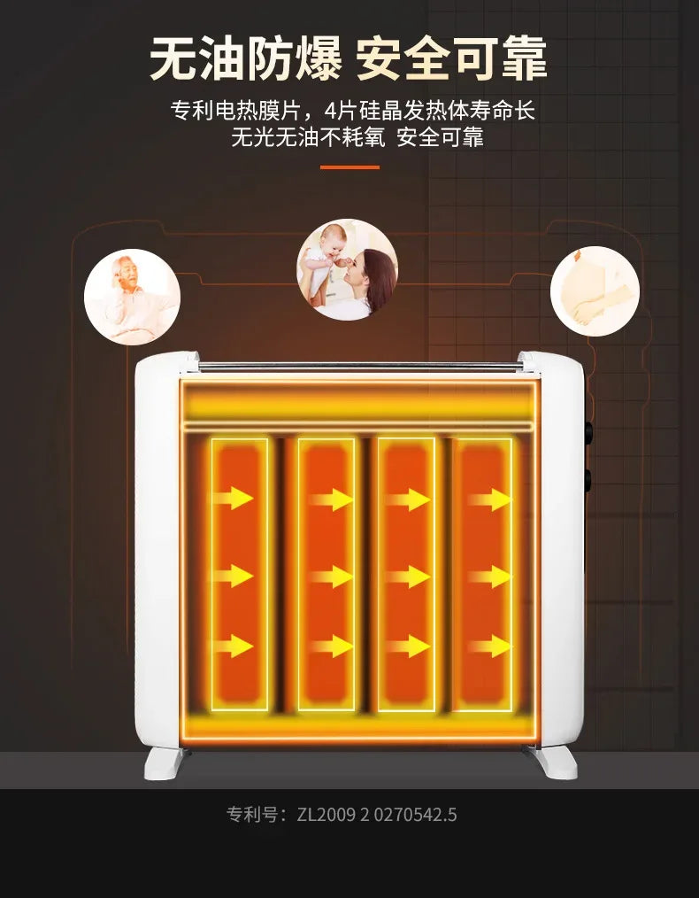 Household Energy-saving Electric Heater, Speed Heat Electric Heater, No Light Electric Heater, Anti-scald Heating Film