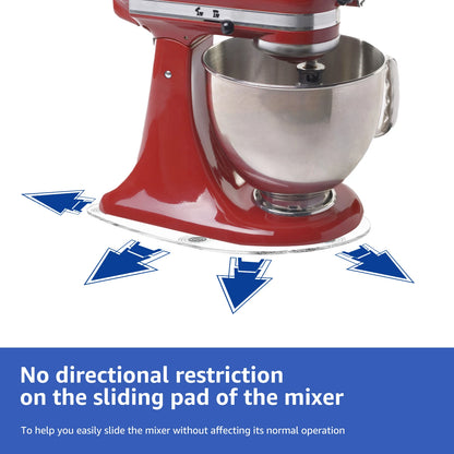 Mixer Slider Mat Tray Compatible for 4.5 QT Tilt Head Stand Acrylic/Wooden Mixer Mover Slider Pad Kitchen Appliance Accessories
