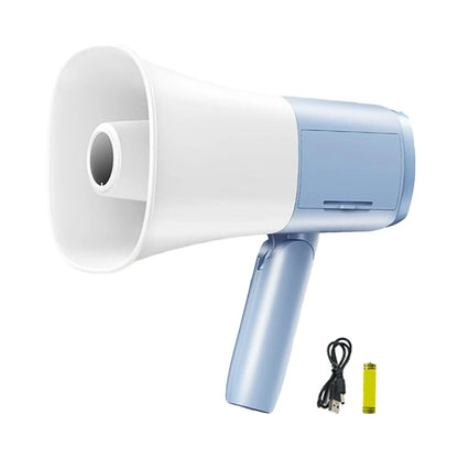 Portable Megaphone Speaker Handheld Sound Amplifier Foldable Handle Adjustable Volume for Outdoor Sports Cheerleading Coaches