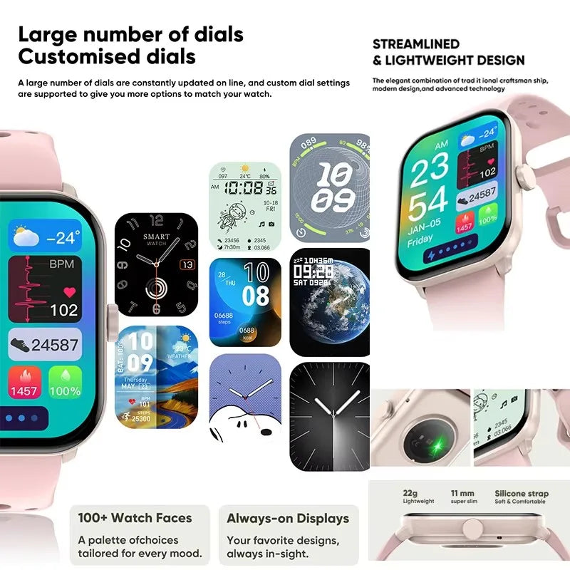 Global Upgrade Version Watch 5 HD AMOLED Display Screen Heart Rate Bluetooth Call GPS Track Waterproof Sports Men Smart Watch