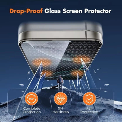Dust Free Easy Installation HD Screen Protectors For iPhone 17 16 15 14 Plus 13 12 Mini 11 Pro Max XR X XS 17 Air Tempered Glass by PDG ibma