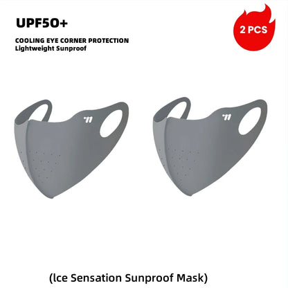 WEST BIKING Summer Sunscreen Traceless Mask 3D Ice Silk Breathable UV Protection Mask Summer Outdoor Sport Cycling Sports Masks