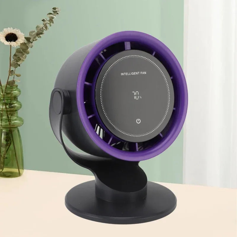 Desk Fan Battery Operated USB Rechargeable Personal Fan Quiet Small Portable Fan 100 Speed Adjustable Digital Display For Office