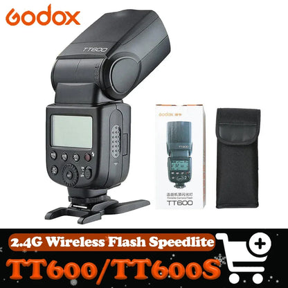 Godox TT600/TT600S Camera Flash Speedlite GN60 Built-In 2.4GHz X Wireless Radio System On Camera Flash  for Sony Nikon Fuji