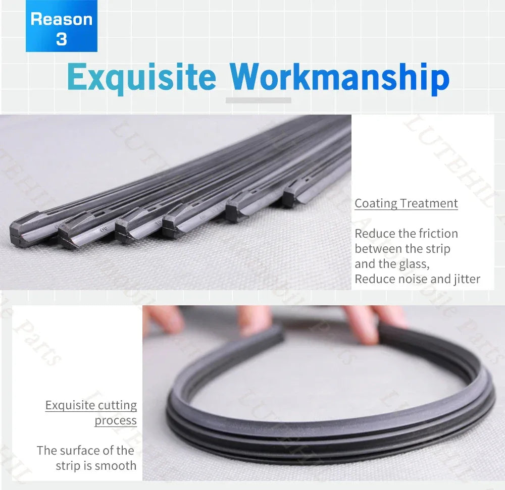 Car Vehicle Insert Rubber strip Wiper Blade (Refill) 6mm Soft 14" 16" 17" 18" 19" 20" 21" 22" 24" 26" 28" 1pcs Accessorie