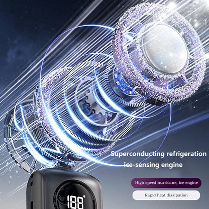 2026 Handheld Portable Cooling Fan 100 Speeds Adjustable Refrigeration Quite Mini Turbo Fan Type-C High Speed Cold Compress Fan