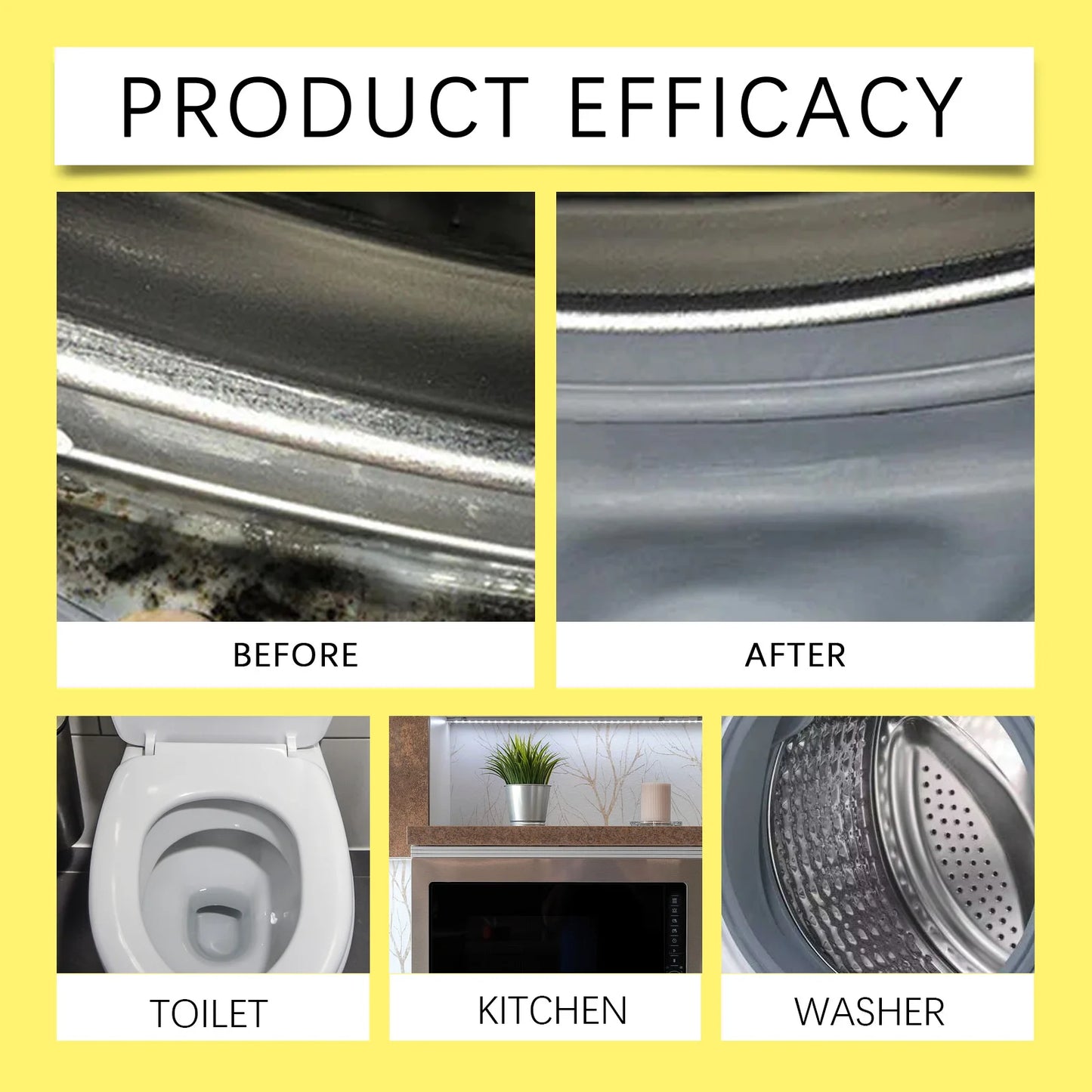 JAKEHOE Kitchen Cleaning Gel Quickly Dissolving Mildew Stains Eliminate Odors No Residue Household Mold Remover Gel for Bathroom