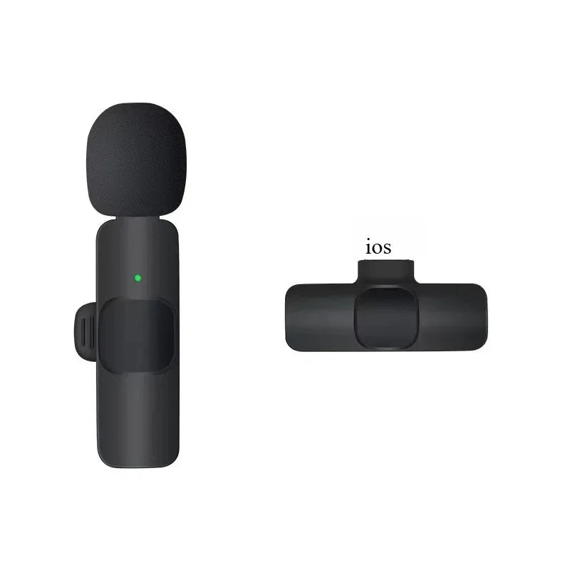 Lavalier Microphone 2.4G Wireless Portable Audio Video Recording Mini Mic for iPhone Android Live Broadcast Gaming Phone Mic