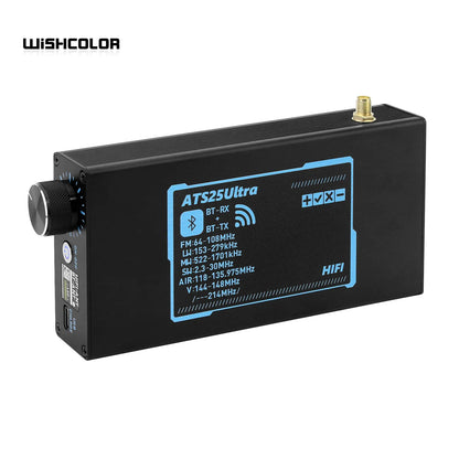 Wishcolor ATS25 ULTRA FM SW SSB MW LW AIR SDR Receiver Aviation Band Receiver Supports Bluetooth WiFi with 4-inch Touch Screen
