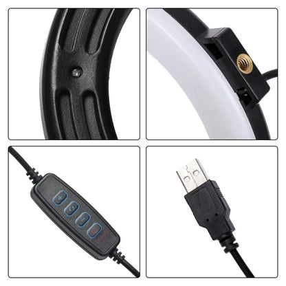 10" 26cm LED Selfie Ring Light Photography Video Light RingLight Phone Stand Tripod Fill Light Dimmable Lamp Trepied Streaming