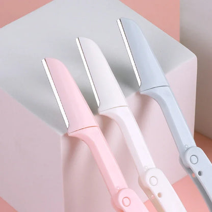 3pcs Fold Eyebrow Trimmer Scissors Hair Remover Eyebrow Comb Razor Eyebrow Clip Makeup Tools Face Razor for Women
