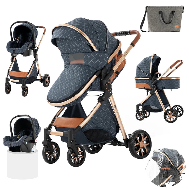 Baby Stroller 3 in 1 stroller lightweight strollers  Baby Carriage mutifunction strollers Baby newborn stroller mother kids