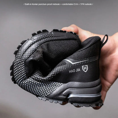 Oulylan Puncture Proof Work Safety Boots Man Breathable Work Shoes Male Men's Fashion Safety Shoes  Steel Toe Sneakers