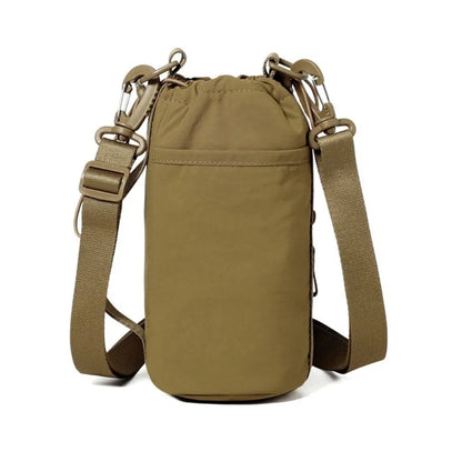 Adjustable Strap Nylon Water Bottle Storage Bag Phone Pocket Nylon Material Portable Water Bottle Bag Protective Cover