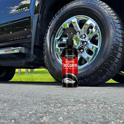 Hydroshine Ceramic Tire Coating Shine Spray Tyre Gloss Plastic Rubber Wheel Restorer  Long Lasting Hydrophobic Cleaner Seal Wax