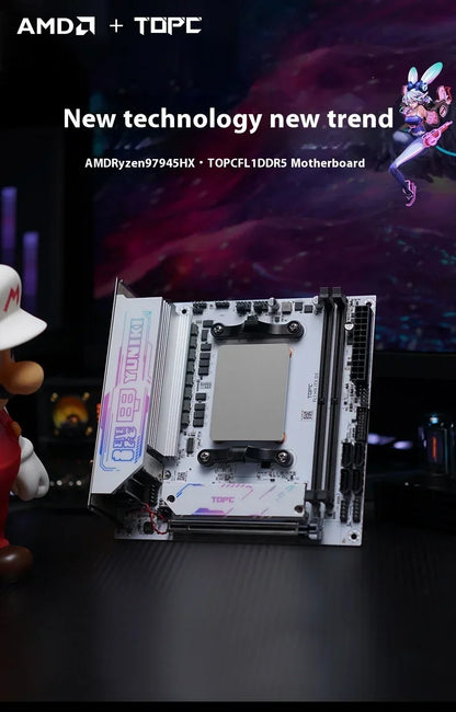 TOPC AMD R9 9955HX 7845HX/7945HX/ 8945HX/ R7 7745HX Gaming Motherboard 2*DDR5 2*M.2 2280 SSD 4*SATA3.0 WiFi6E BT5.3 Computer